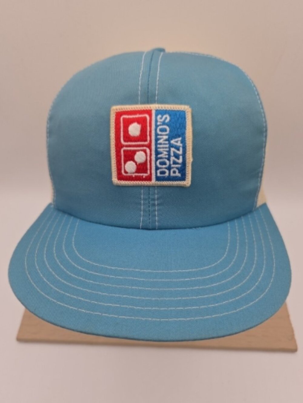 VTG Domino’s Pizza Victory Caps Uniform Hat Process Blue 1980s Made in Canada